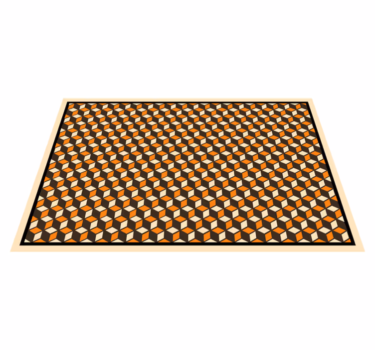 Covor de vinil geometric forme hexagonale vibrante - TenStickers