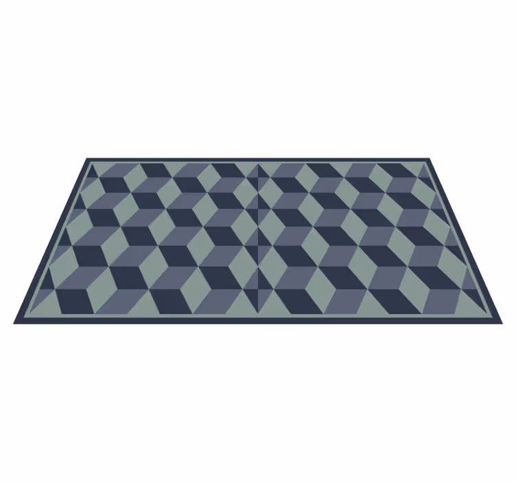 Covor de vinil geometric joc model cubic - TenStickers