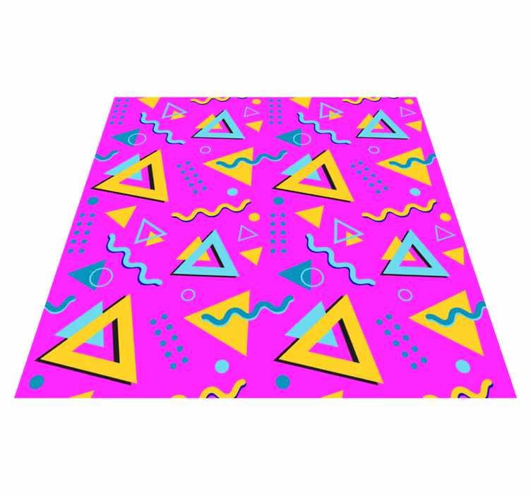 Covor de vinil geometric modelul memphis din anii 1980 - TenStickers