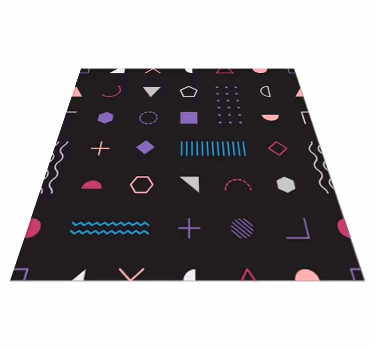 Covor de vinil geometric afișaj de forme jucăușe - TenStickers