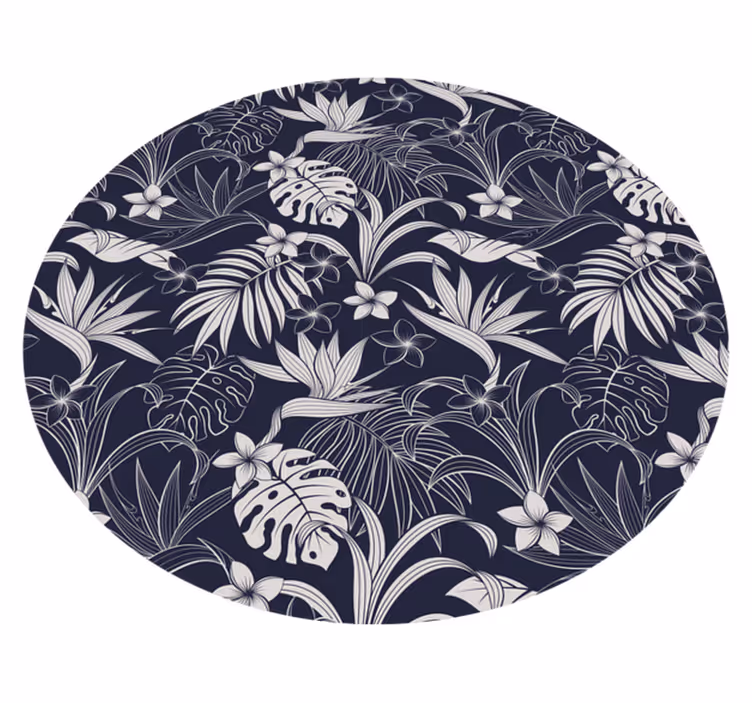 Covor vinil cu aspect de natura imprimeu floral junglă - TenStickers