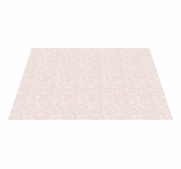 Covor vinil modern fețe cu linii minimaliste - TenStickers