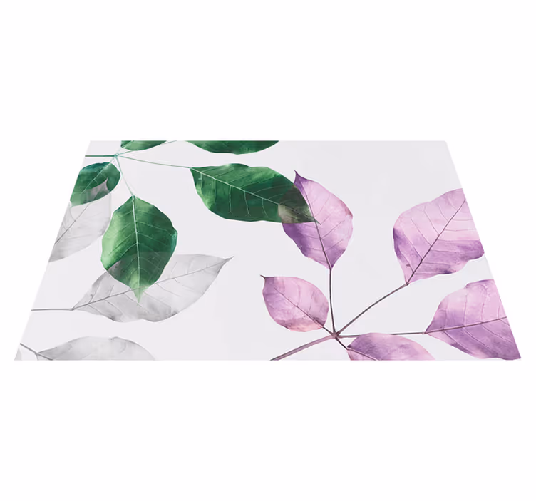Covor vinil flori și plante imprimeuri botanice cu frunze - TenStickers