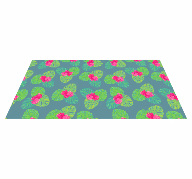 Covor vinil flori și plante aranjament floral exotic - TenStickers