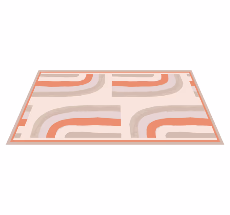 Covor de vinil pentru baie valuri de culoare delicate - TenStickers