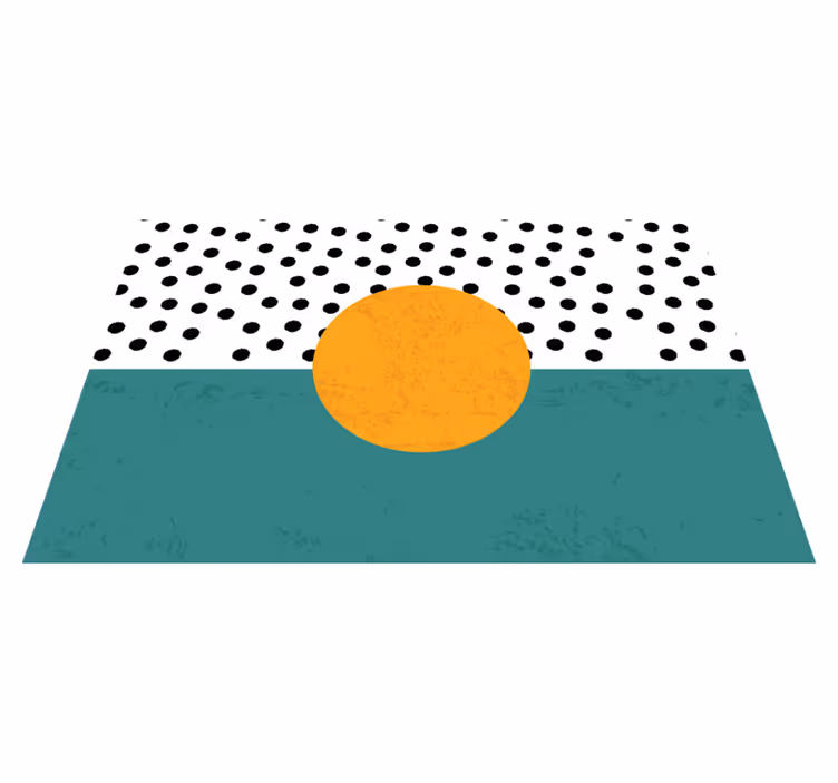 Covor vinil minimalist cerc și puncte - TenStickers