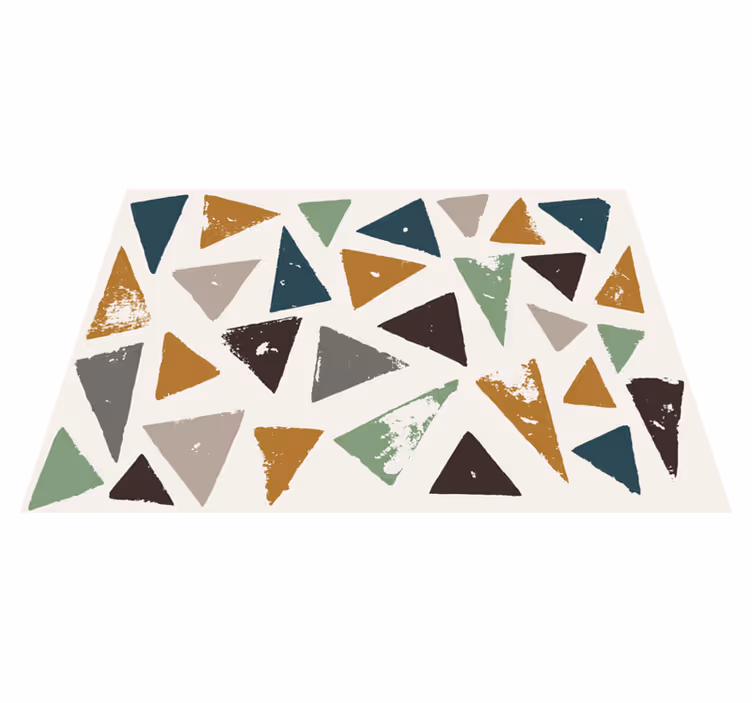 Covor vinil minimalist motiv triunghiular vibrant - TenStickers