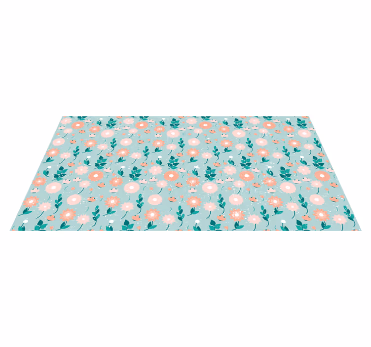 Covor vinil flori și plante model floral de primăvară - TenStickers