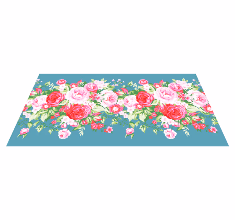 Covor vinil flori și plante matrice de flori florale - TenStickers