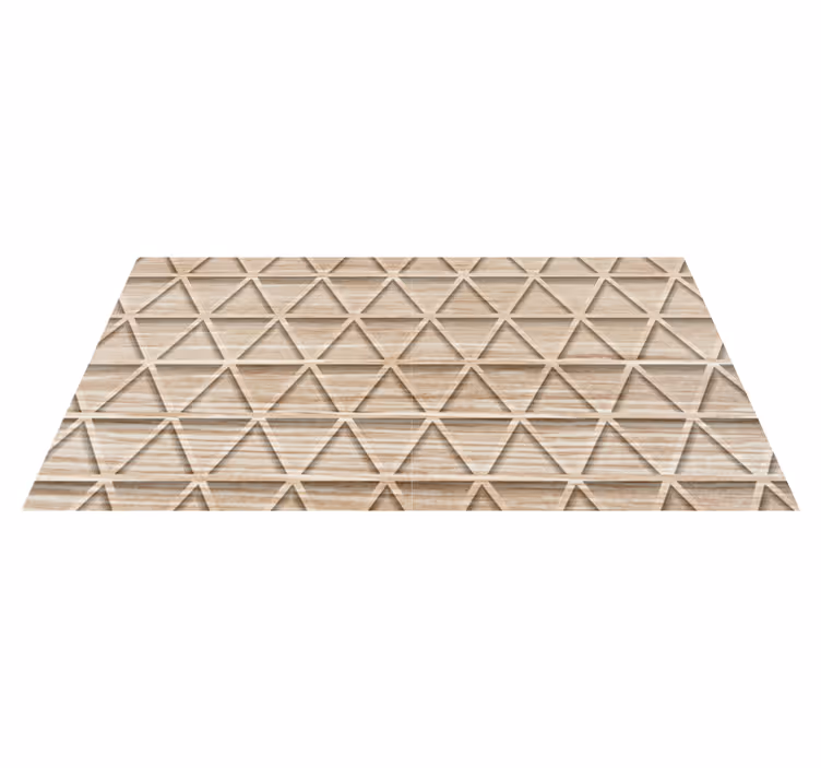 Covor vinil lemn design triunghi geometric - TenStickers