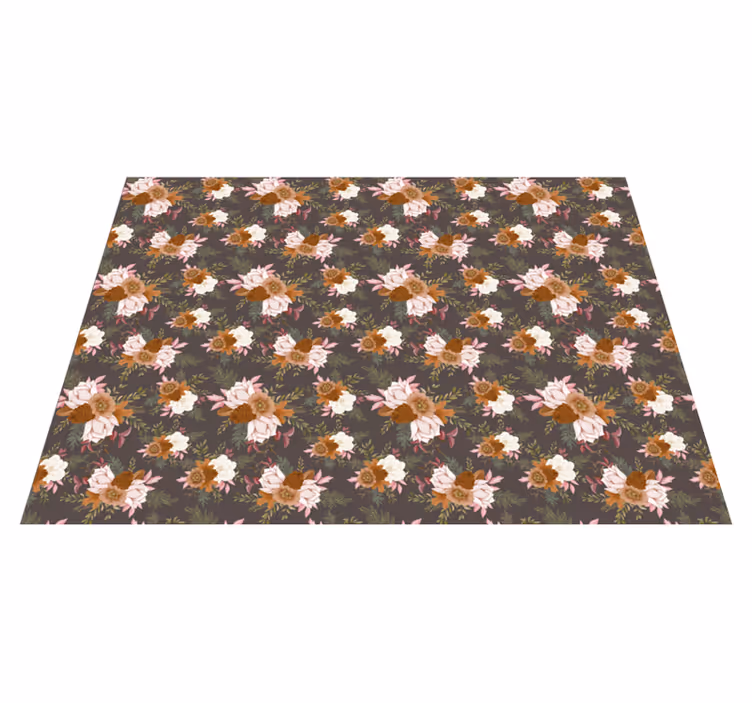 Covor vinil flori și plante eleganta modelului floral - TenStickers