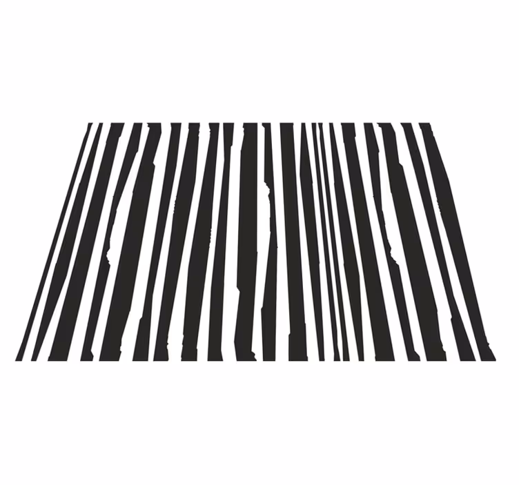 Covor vinil vărgat design monocrom cu dungi - TenStickers