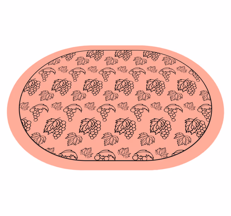 Covor vinil flori și plante model botanic de struguri - TenStickers
