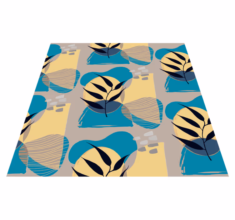 Covor vinil flori și plante model botanic abstract - TenStickers