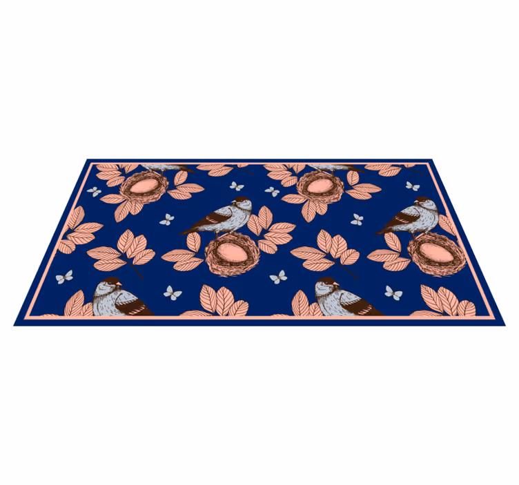 Covor vinil animal motiv botanic cuib de păsări - TenStickers