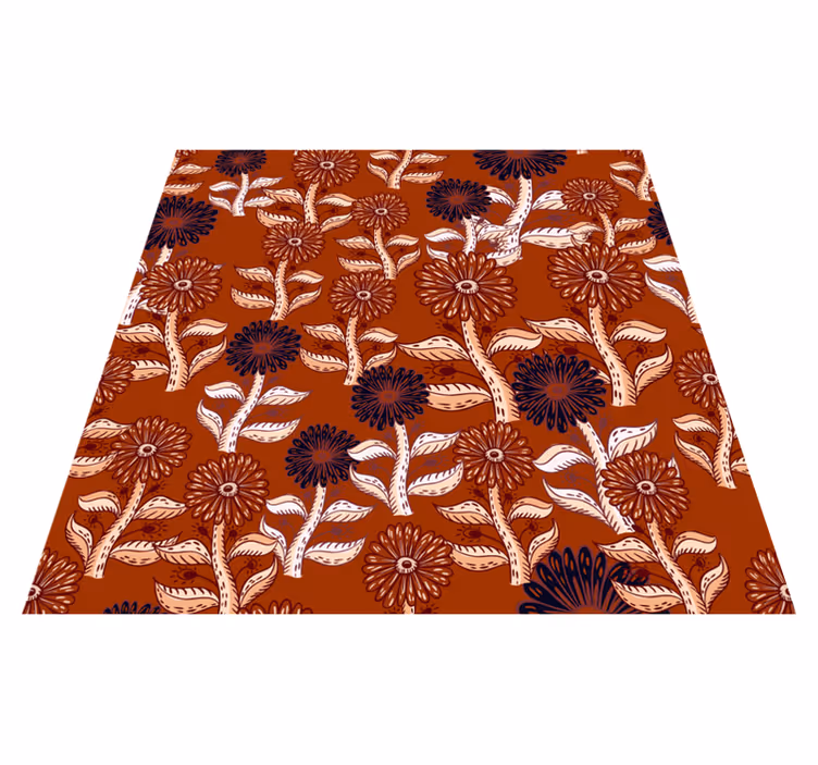 Covor vinil flori și plante armonie model floral - TenStickers