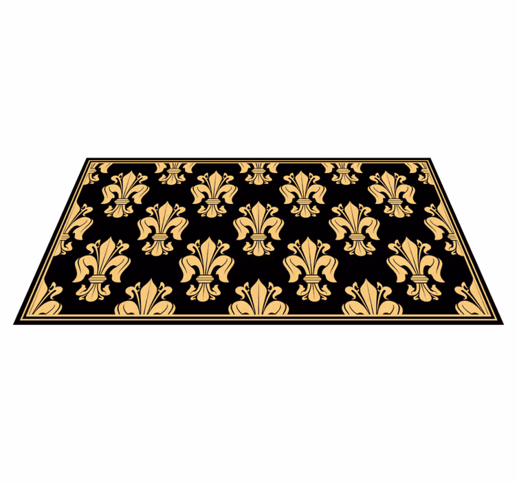 Covor de vinil hol model elegant de flori de crin - TenStickers