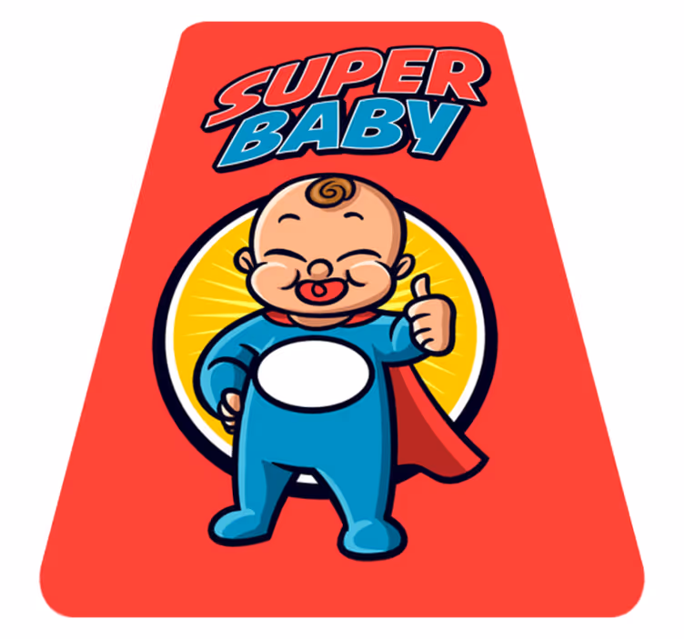 Covor de vinil pepiniere temă pentru bebeluși cu supereroi - TenStickers