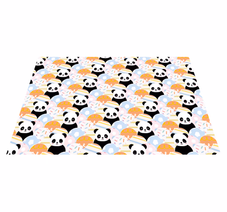 Covor de vinil pepiniere model de loc de joacă cu panda - TenStickers