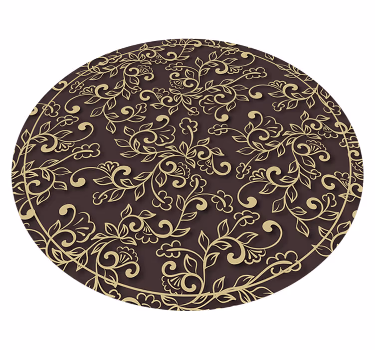 Covor de vinil epocă model de vârtej ornamentat - TenStickers