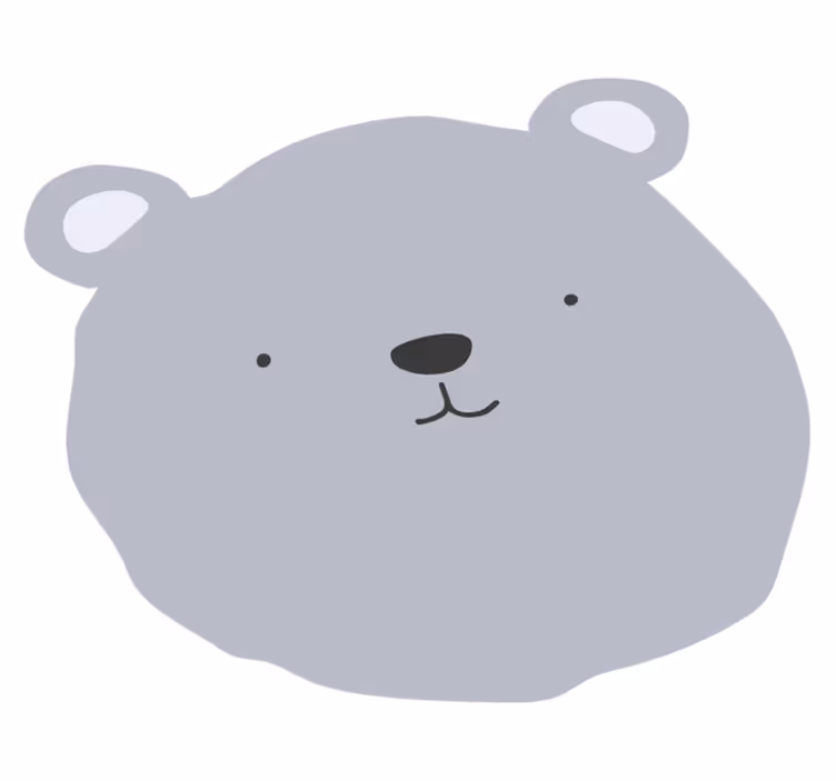 Covor de vinil pepiniere adorabil desen animat de urs - TenStickers