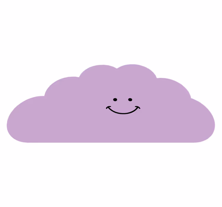 Covor de vinil pepiniere formă de nor zâmbitor - TenStickers