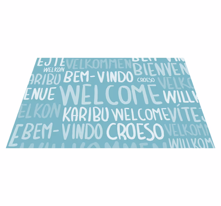 Covoare de vinil cu fraze text de bun venit multilingv - TenStickers
