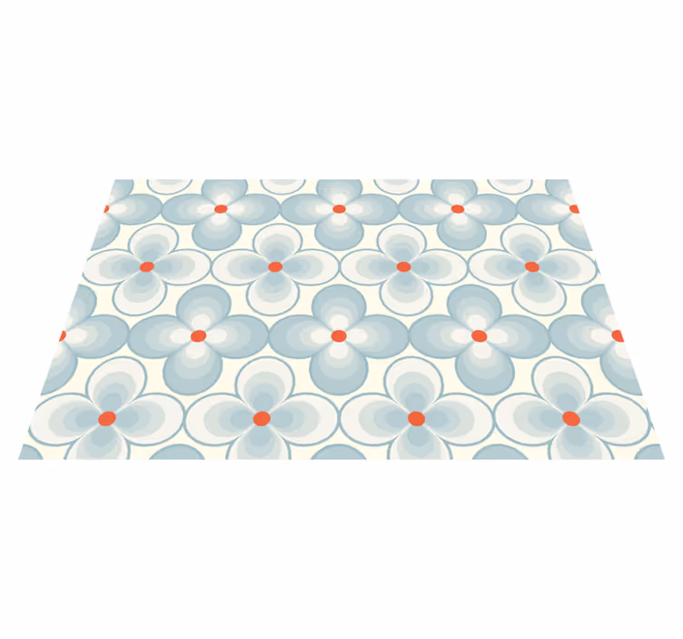 Covor vinil efect de țiglă model de flori geometrice - TenStickers