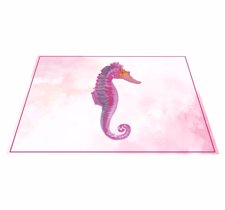 Covor vinil animal ilustrație de căluți de mare - TenStickers