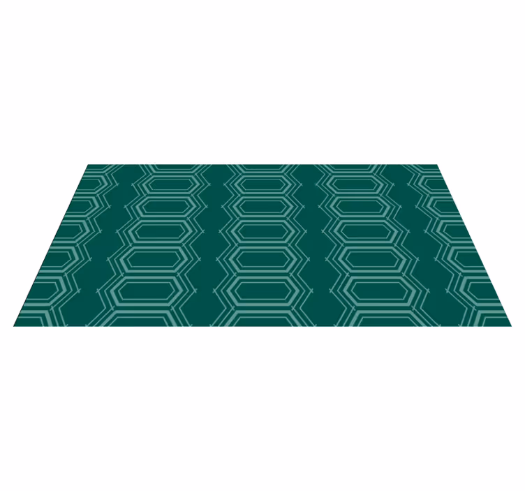 Covor de vinil geometric model geometric de smarald - TenStickers