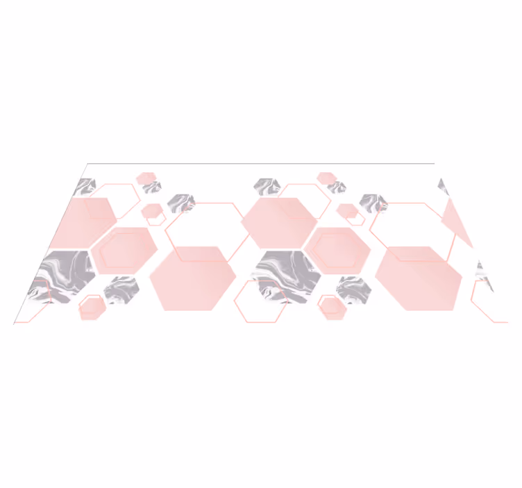 Covor de vinil mozaic hexagoane marmorate - TenStickers