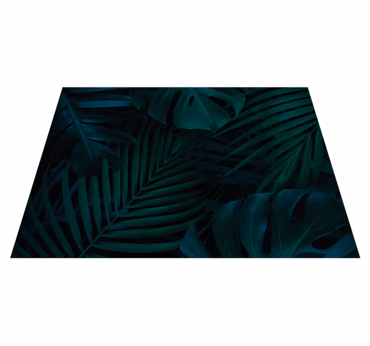 Covor vinil flori și plante frunziș tropical - TenStickers