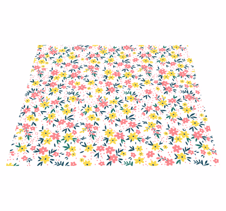 Covor vinil flori și plante pânză florală de primăvară - TenStickers