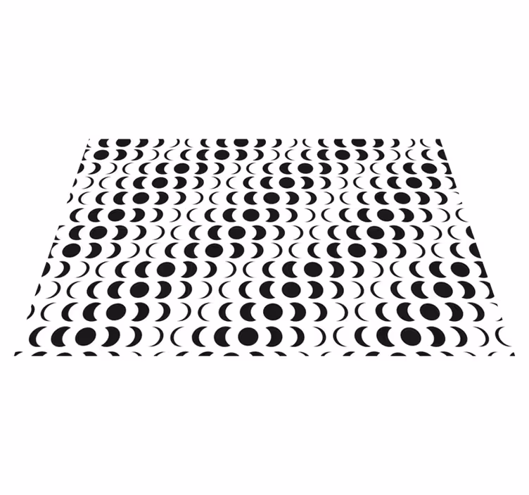 Covor de vinil geometric semicercuri monocrome - TenStickers