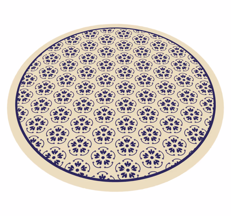 Covor din gresie cu model floral geometric - TenStickers