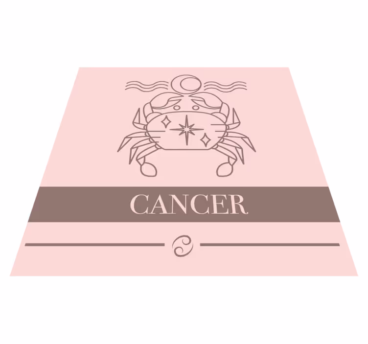 Covoare de vinil cu fraze emblema zodiacalului cancerului - TenStickers