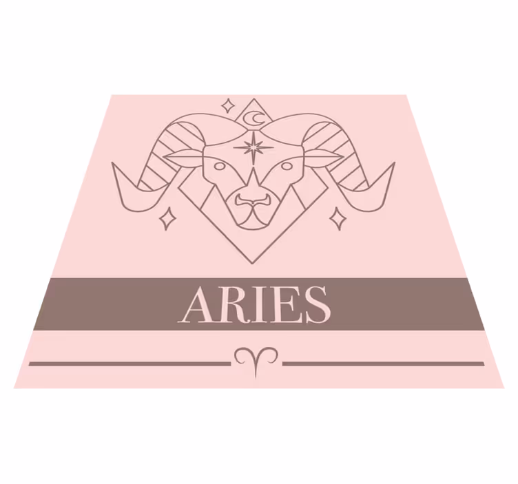 Covoare de vinil cu fraze simbol zodiacal berbec - TenStickers