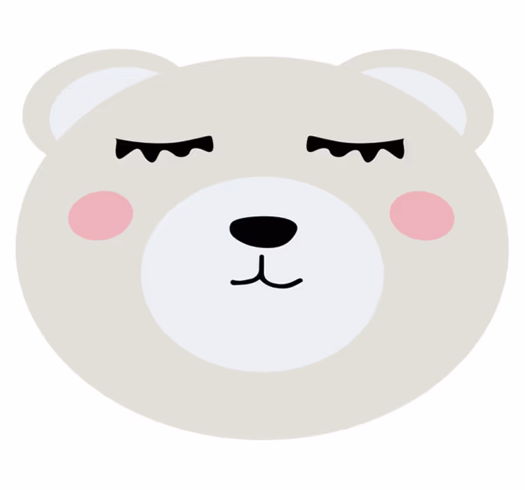 Covor de vinil pentru camera copilului designul feței de urs - TenStickers