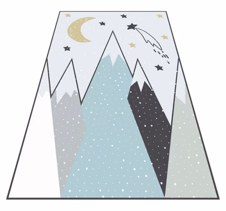 Covor de vinil pentru camera copilului cer de noapte muntos - TenStickers