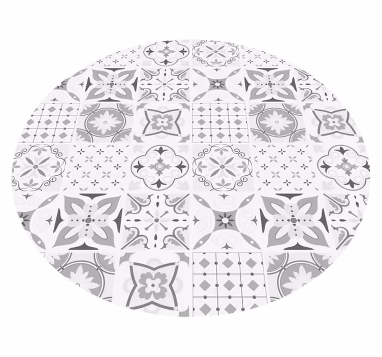 Covor vinil efect de țiglă mozaic monocrom - TenStickers