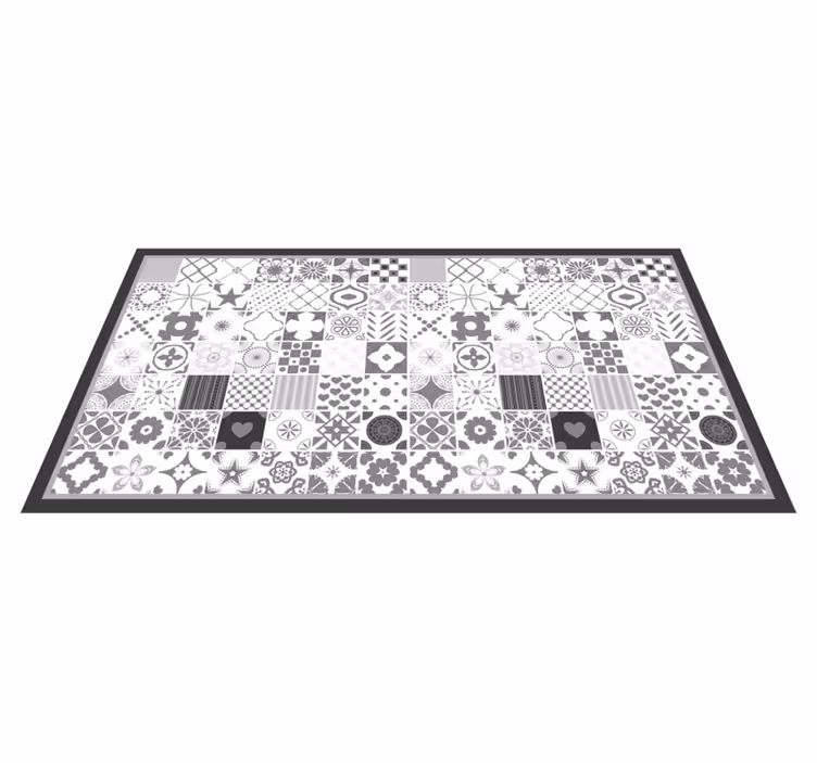 Covor vinil efect de țiglă compoziție patchwork plăci - TenStickers
