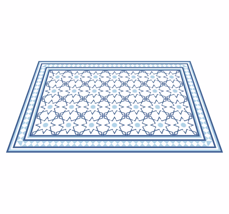 Covor vinil efect de țiglă model geometric cu gresie - TenStickers