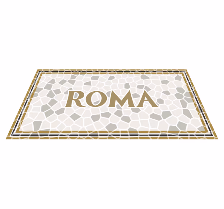 Covor de vinil cu nome rom personalizat - TenStickers