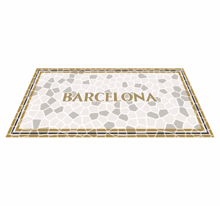 Covor de vinil mozaic model geometric barcelona - TenStickers