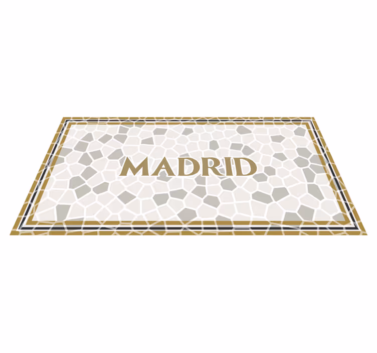 Covor de vinil cu nome model geometric madrid - TenStickers