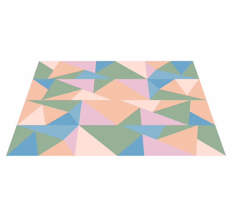 Covor de vinil geometric triunghiuri pastelate - TenStickers