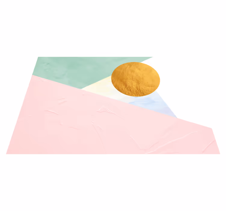 Covor de vinil geometric forme geometrice pastelate - TenStickers