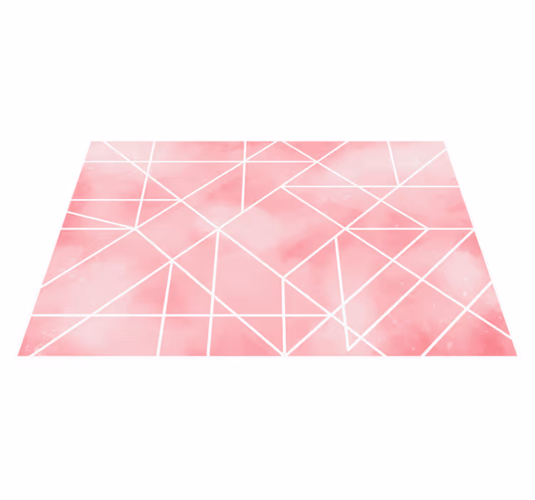 Covor de vinil geometric model geometric roz - TenStickers