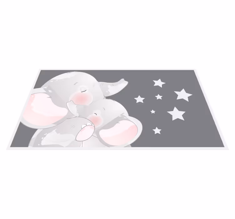 Covor de vinil pentru camera copilului elefanți adormiți - TenStickers