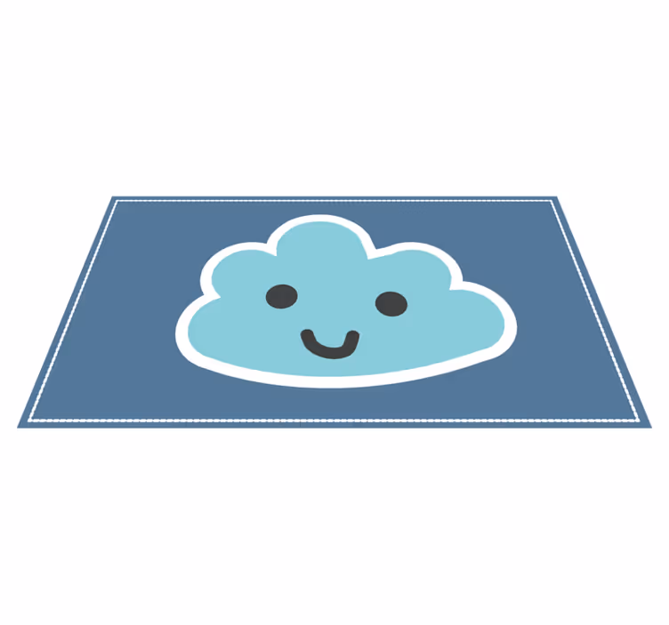 Covor de vinil pentru copii design de nor zâmbitor - TenStickers